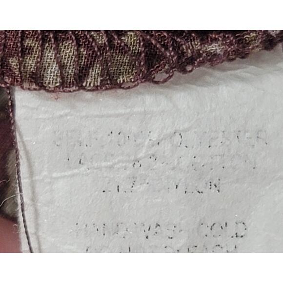 Charming Charlie Brown Floral Peplum Sheer Top Medium Lightweight Pleated Front - Picture 7 of 7